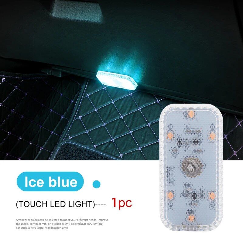 USB Rechargeable LED Touch Light for Car Interiors