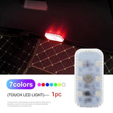 Luz táctil LED recargable por USB para interiores de automóviles