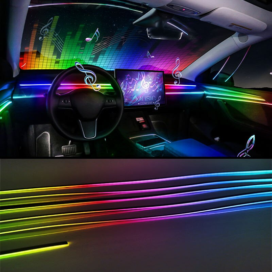 Universal 18-in-1 LED Car Ambient Light Strips with App Control