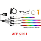 10-IN-1 Ambient LED Car Interior Light with Acrylic Rainbow Strip
