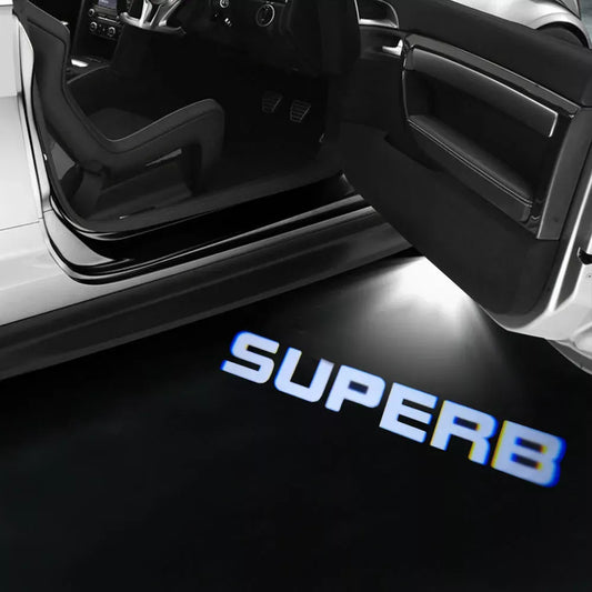Proyector de luz LED de bienvenida para puerta de coche para Skoda Superb (2009-2018)