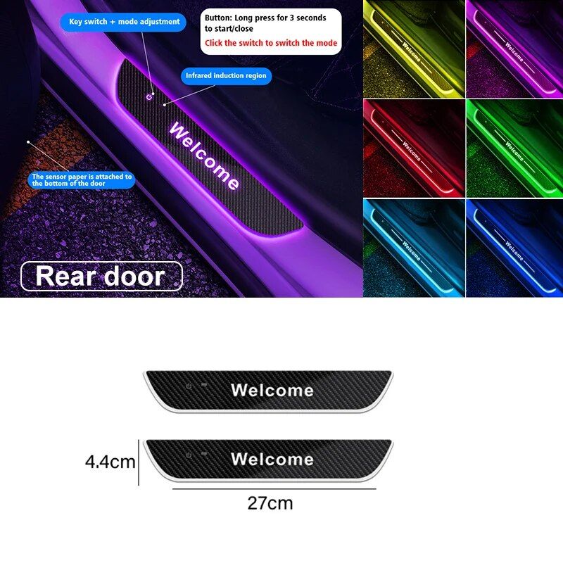 Luces LED RGB personalizadas para el umbral de la puerta del automóvil con opción de personalización
