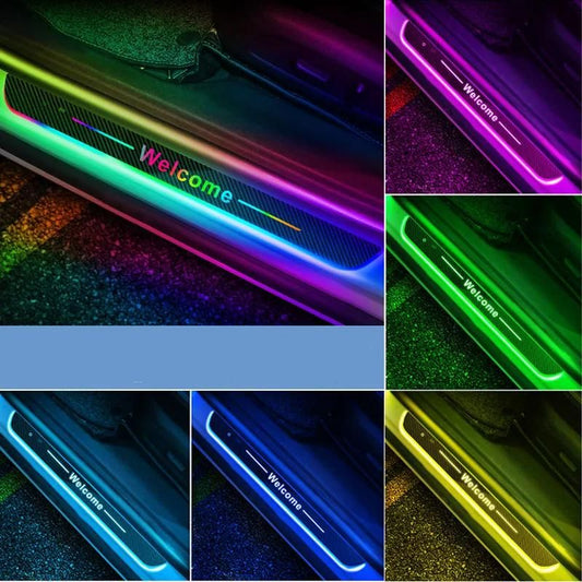 RGB Custom Car Door Sill LED Lights with Personalization Option