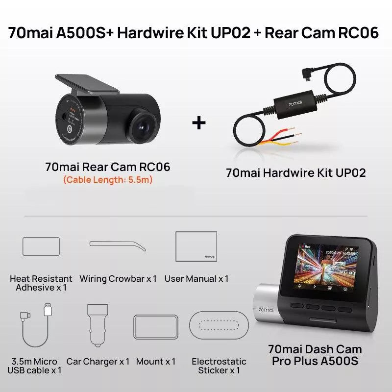 1944P ADAS GPS Dual-Channel Dash Cam with Night Vision & 24H Parking Monitor