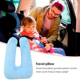 Almohada ergonómica para el cuello para coche y viaje con correa ajustable para un apoyo cómodo