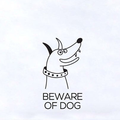 Divertida calcomanía para vehículos "Cuidado con el perro" - Pegatina de advertencia personalizable