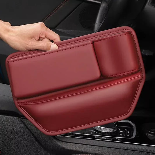 Organizador de cuero para los espacios del asiento del automóvil: la mejor solución de almacenamiento para el interior del automóvil