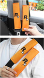 2pcs Yellow Car Seat Belt Covers with GTA Auto 5 Design