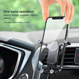 Soporte universal para teléfono para automóvil por gravedad: soporte para teléfono móvil seguro y versátil