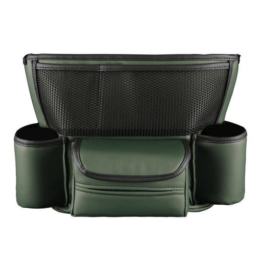 Luxury Leather Car Seat Organizer with Cup Holder & Tissue Pocket