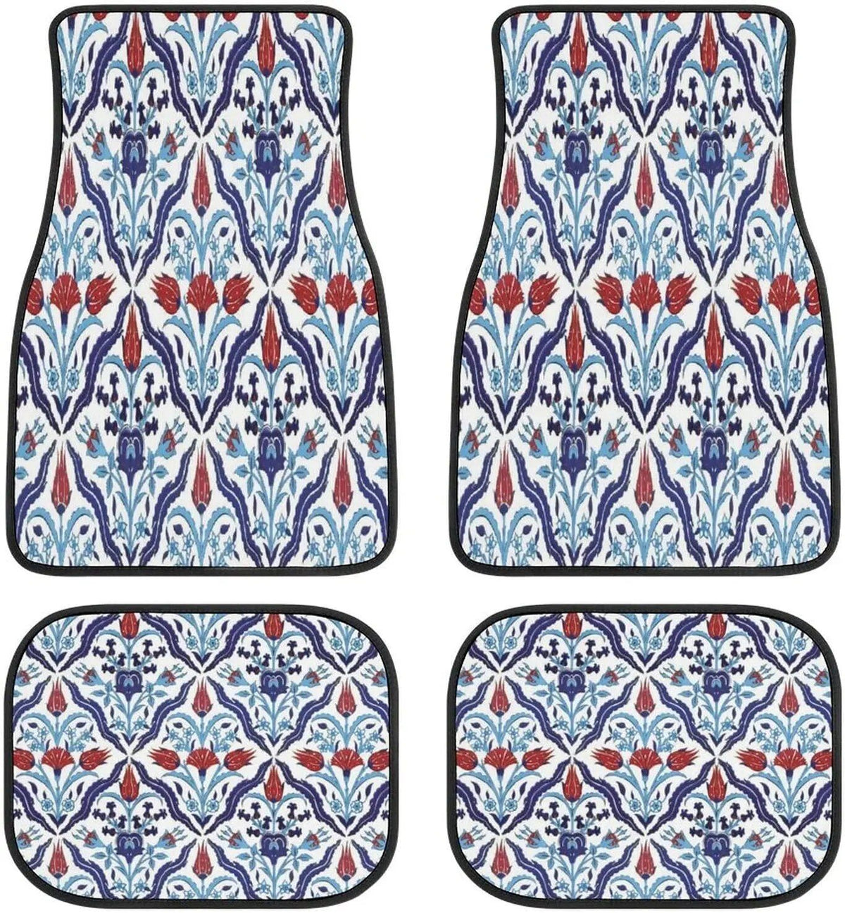 Autofußmatten mit persisch-türkischem Muster im Vintage-Stil (4-teiliges Set)