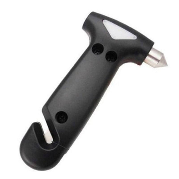 Martillo de seguridad para automóvil y cortador de cinturón de seguridad compacto 2 en 1