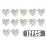 Heart-Shaped Reflective Safety Decals for Cars & Bikes