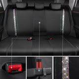 Juego completo de fundas de asiento de coche de lujo con adornos brillantes