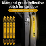 Gut sichtbare reflektierende Sicherheitsaufkleber für Fahrzeugtüren