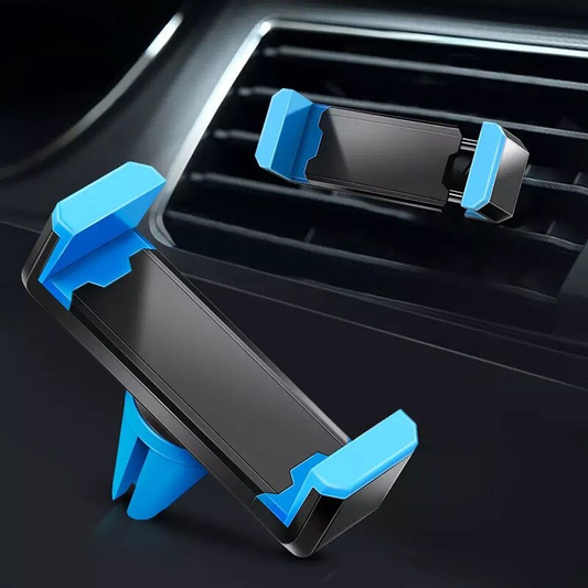 Soporte universal para teléfono de coche con ventilación de aire azul para dispositivos de 4-6"