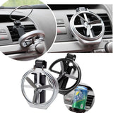 Universal Folding Car Air-Outlet Beverage Holder with Fan