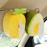 Taschentuchhalter aus Plüsch mit Cartoon-Motiv fürs Auto – Hängende Aufbewahrungsbox für Armlehne und Sitzlehne