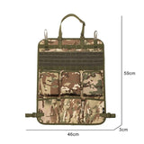 Multifunctional Camo Car Seat Back Organizer - Tactical Storage Bag with MOLLE System