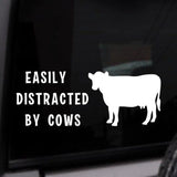 Monochromer Cow Obsession-Autoaufkleber – langlebiger, selbstklebender und künstlerischer Fahrzeugaufkleber