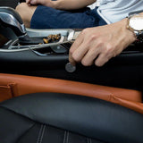 Luxuriöser Lückenfüller für Autositze aus PU-Leder mit Organizer-Taschen