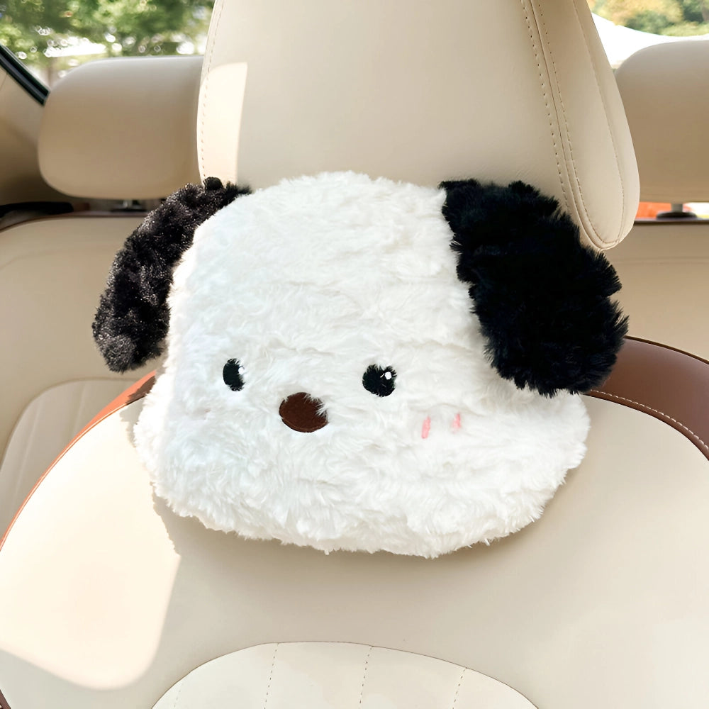 Cartoon Animal Car Neck and Lumbar Support Pillow Set