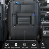 Verbesserte Aufbewahrungstasche für die Autositzlehne mit 6 Taschen, Becher- und Taschentuchhalter