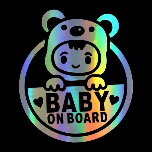 Reflektierender Vinyl-Autoaufkleber „Baby an Bord“