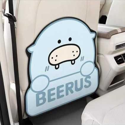 Protector de asiento de automóvil apto para niños: tapete antipatadas impermeable con diseño de dibujos animados