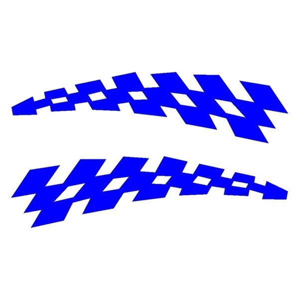 Vom Rennen inspirierte Autoaufkleber mit Zielflagge