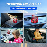 Solar Powered Car Air Freshener - Aromatherapy Diffuser with 360 Degree Rotation