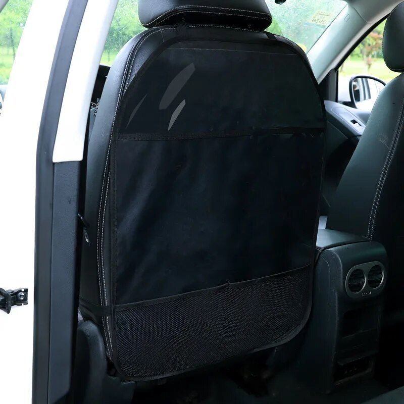Lindo protector de respaldo de asiento de coche con alfombrilla antipatadas para coche para niños
