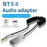 Kabelloser Bluetooth 5.0-Auto-Audio-Empfängeradapter mit Freisprechfunktion und 3,5-mm-AUX-Buchse