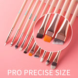 19pcs Pink Makeup Brush Set