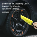 Car Detailing Brush and Microfiber Towel Set – Fast Dry Rim Cleaning Kit