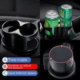 2-in-1 Universal Car Cup Holder Expander with Adjustable Base