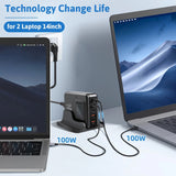 200-W-GaN-Universal-Schnellladegerät mit Display für Telefone, Laptops und mehr