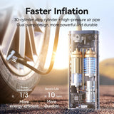 Portable 30W Wireless Car Tire Inflator – Double Cylinder Air Pump for Car & Bike