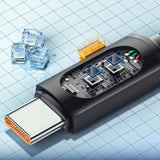 Cable de carga rápida USB-C de alta velocidad con indicador LED