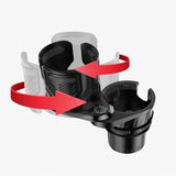 Multifunctional Carbon Fiber Car Cup Holder with Built-In Compass
