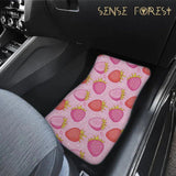 Niedliche Bodenmatte fürs Auto mit Erdbeer-Print