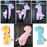 Cojín para cinturón de seguridad de coche para niños con diseño de gato unicornio