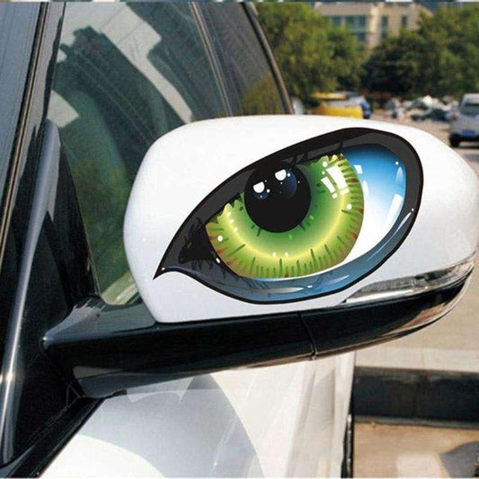Reflective Green Cat Eyes Car Stickers