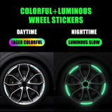 Reflective Wheel Rim Safety Stickers for Cars and Motorcycles
