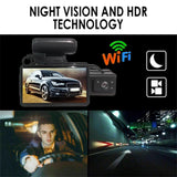 1080P HD Dash Cam with 360° Wide Angle, Night Vision, and G-Sensor