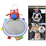 Baby Car Mirror with Plush Animal Toys