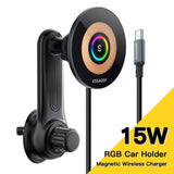 Cargador inalámbrico magnético para coche de 15 W para iPhone 14/13/12