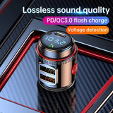 PD30W+QC 3.0 Bluetooth 5.4 Auto-FM-Transmitter mit Freisprecheinrichtung und Schnellladung