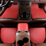 Alfombrillas universales de cuero de lujo para el piso del automóvil: juego de 5 piezas impermeables y resistentes a los rayones