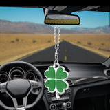 Lucky Green Leaf Car Rearview Mirror Charm Pendant